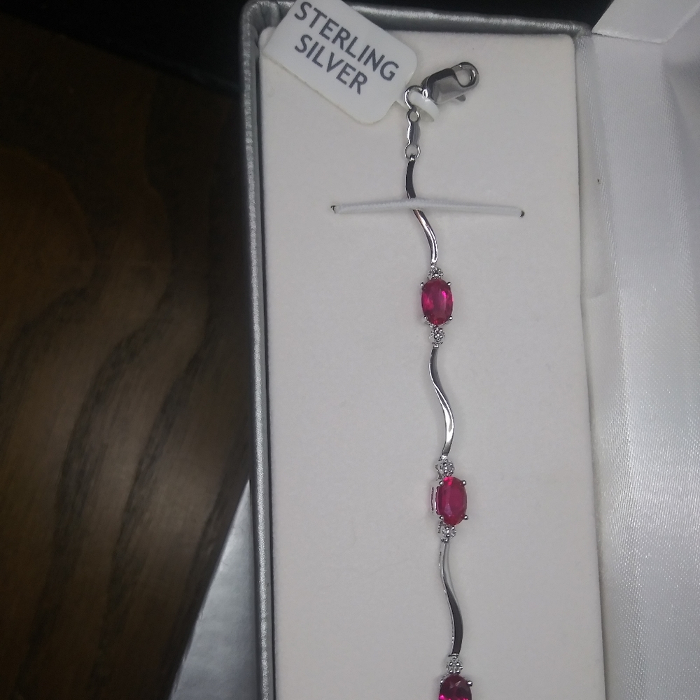 Ruby tennis bracelet